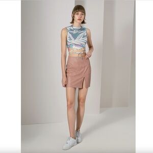 NWT Cider Alligator Print Slit MIni Skirt